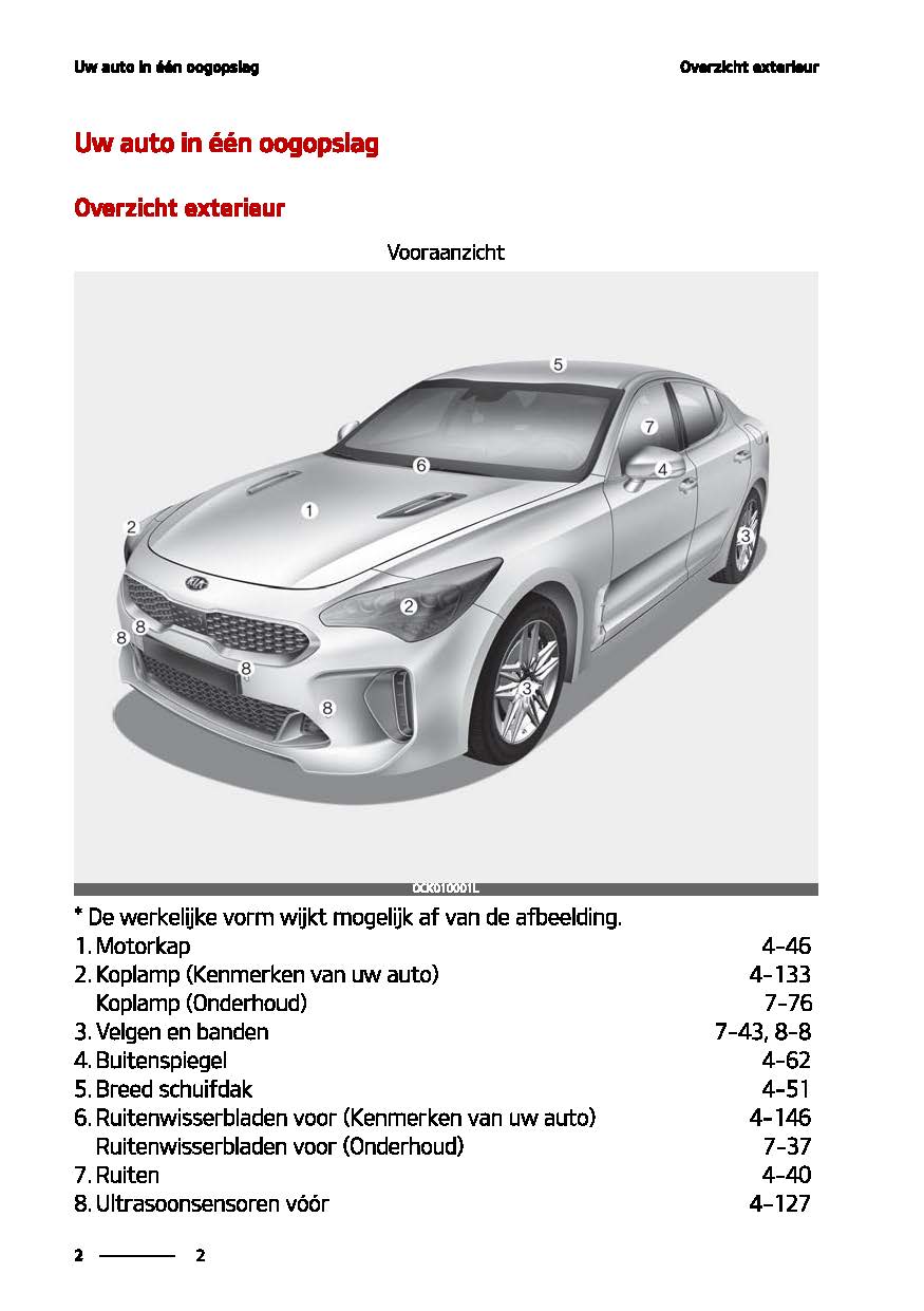2020-2021 Kia Stinger Owner's Manual | Dutch