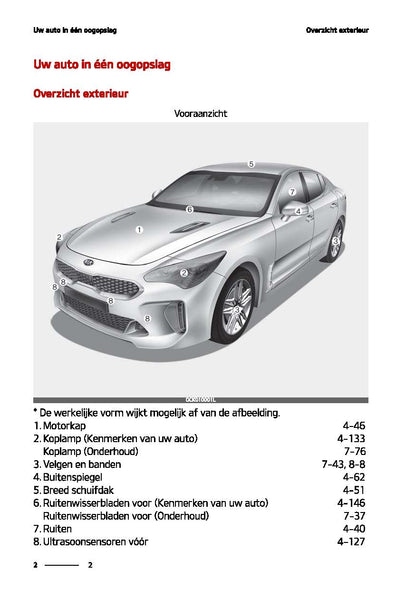 2020-2021 Kia Stinger Owner's Manual | Dutch