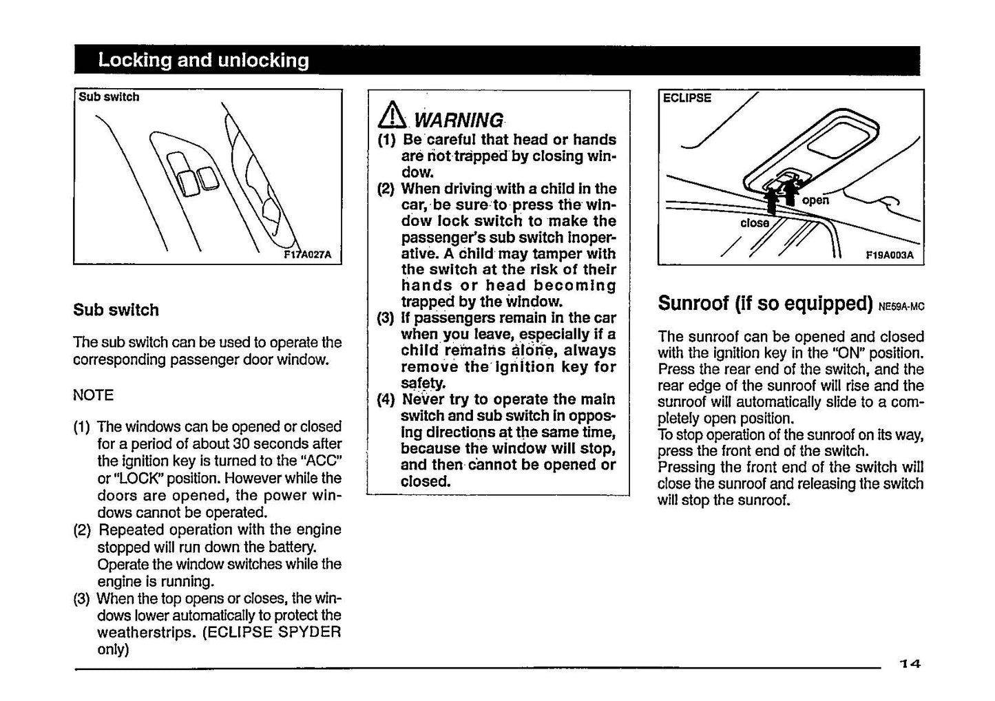 1997 Mitsubishi Eclipse Owner's Manual | English