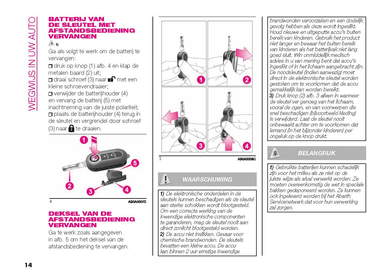 2022-2024 Abarth 595/695 Owner's Manual | Dutch