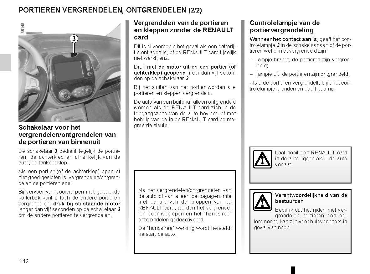 2014-2016 Renault Captur Bedienungsanleitung | Niederländisch