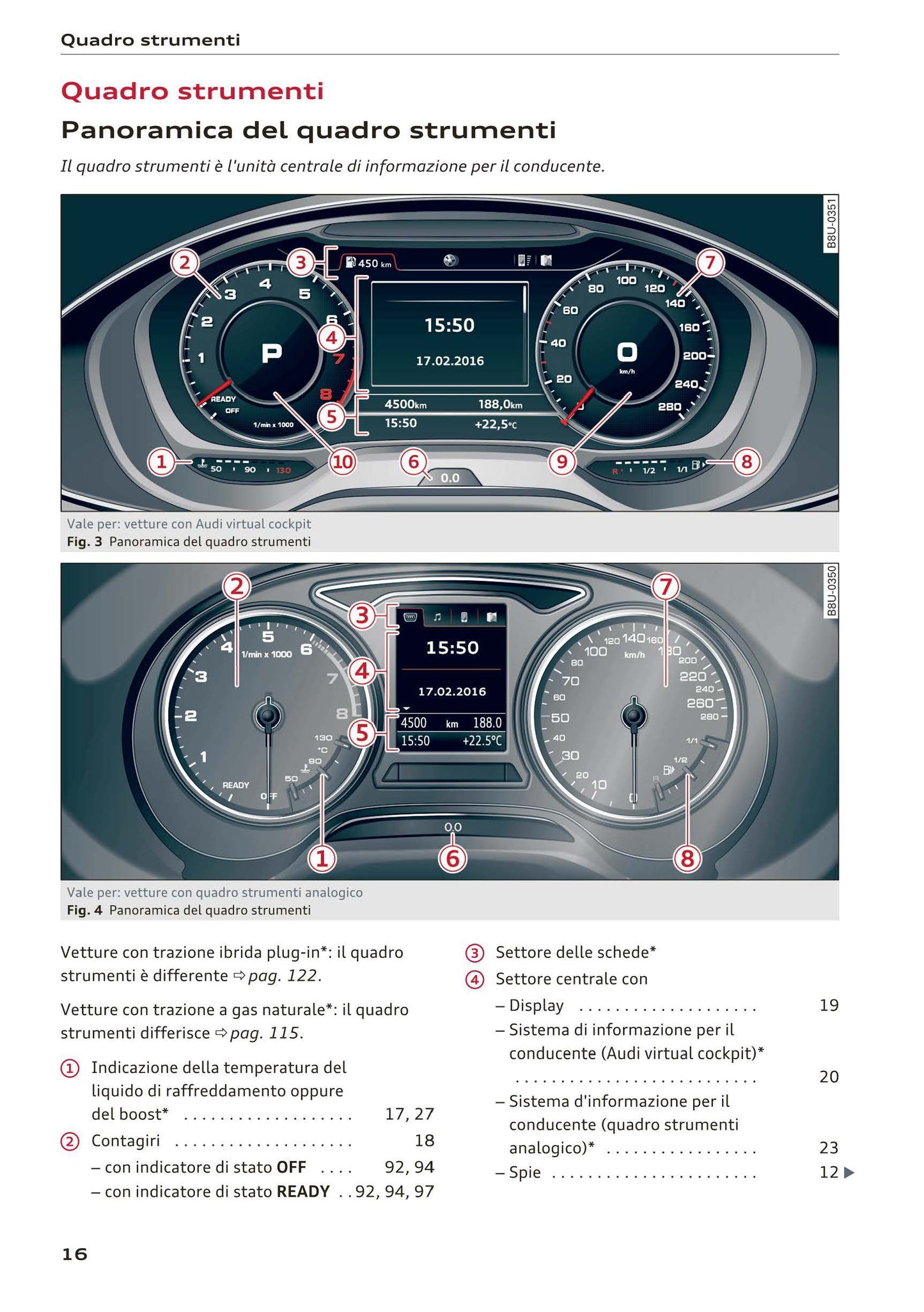 2016-2018 Audi A3 Bedienungsanleitung | Italienisch