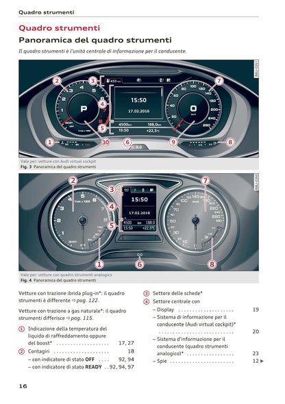 2016-2018 Audi A3 Bedienungsanleitung | Italienisch