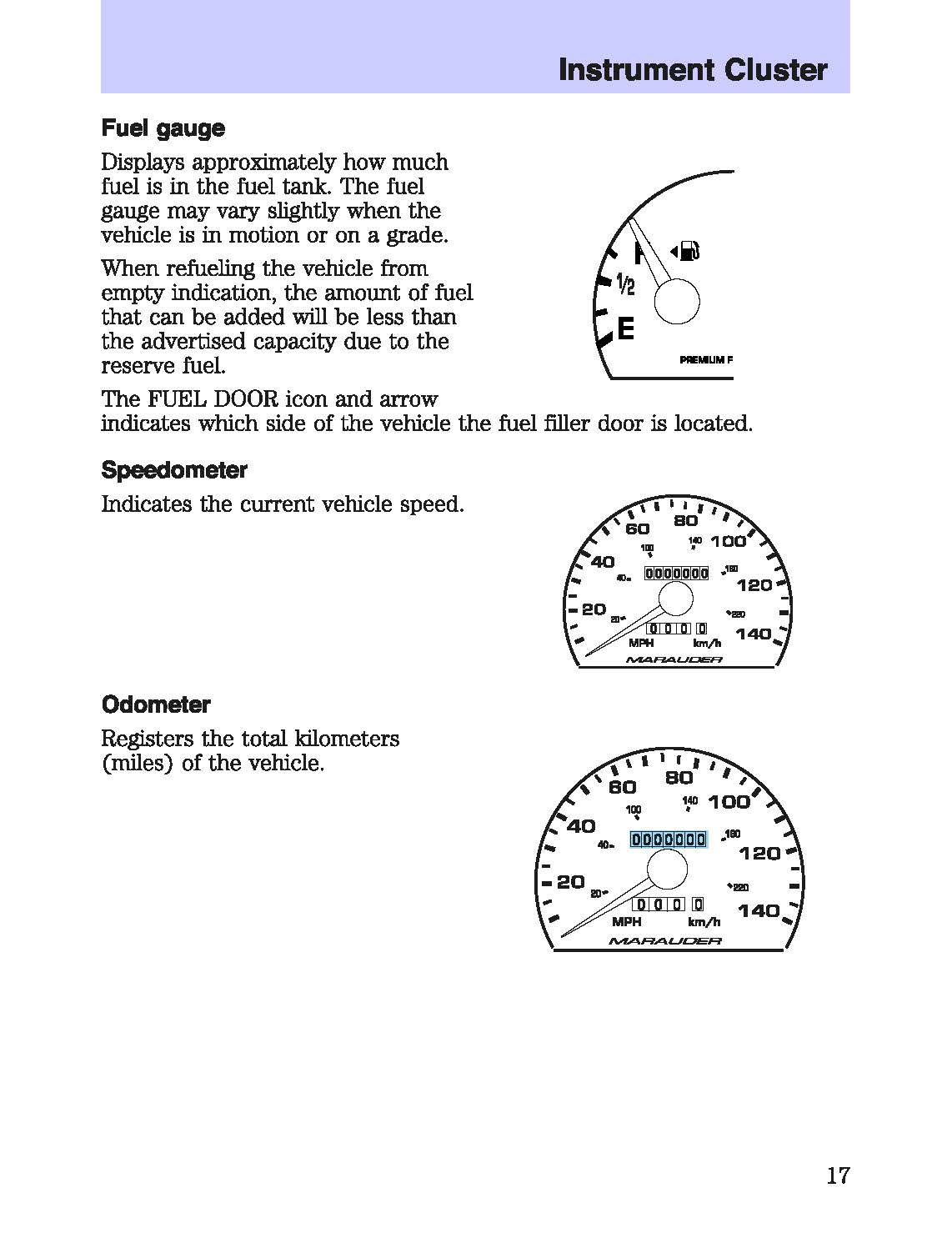 2003 Mercury Marauder Gebruikershandleiding | Engels