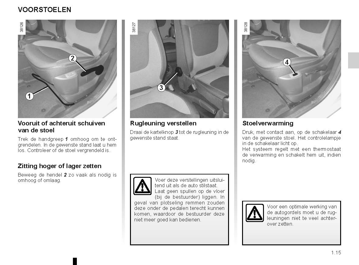 2014-2016 Renault Captur Bedienungsanleitung | Niederländisch