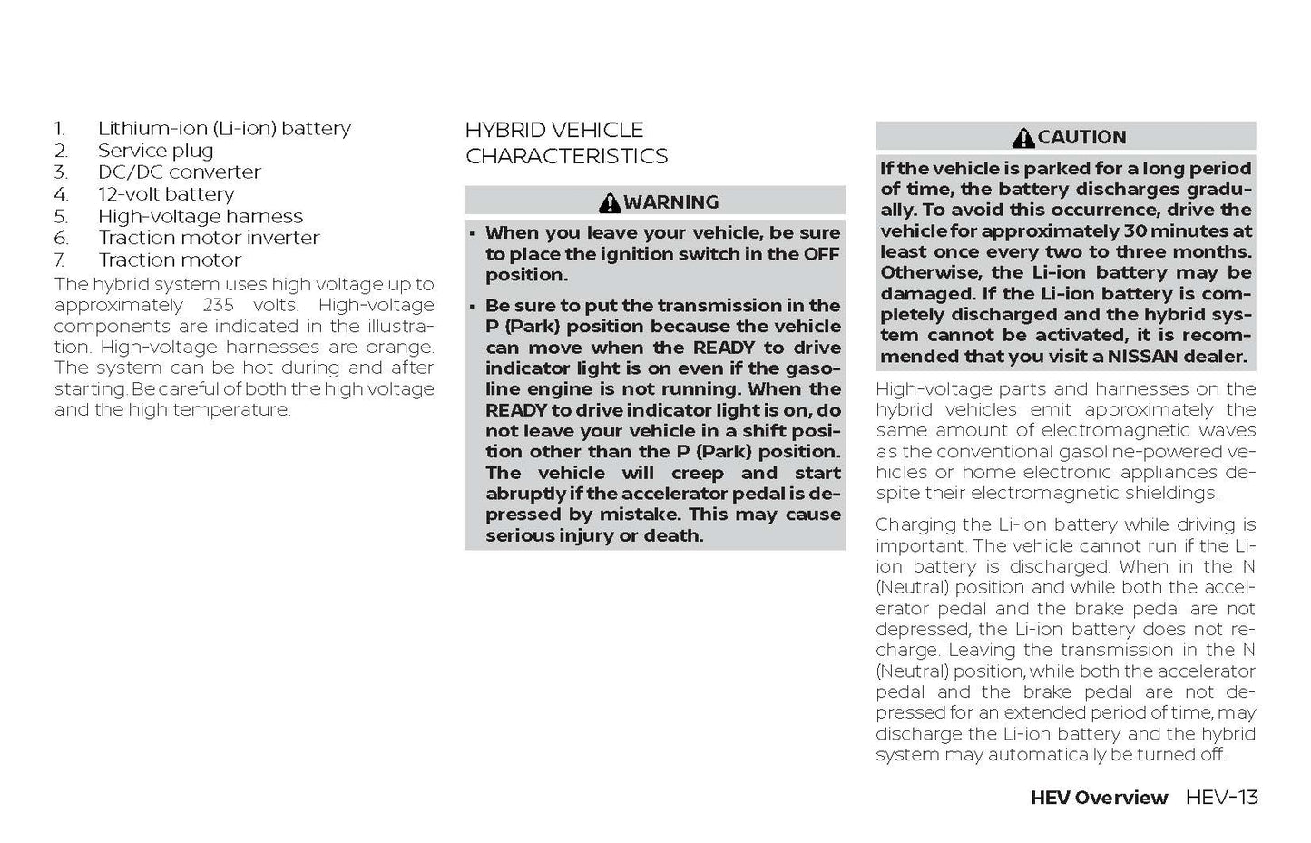 2019 Nissan Rogue Hybrid Owner's Manual | English