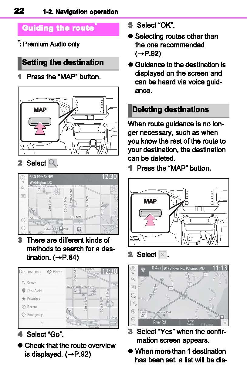 Toyota RAV4 Navigation And Multimedia System Owner's Manual 2019 - 2023