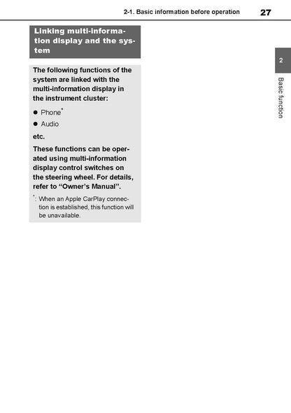 Toyota Aygo X Navigation Owner's Manual 2022 - 2023