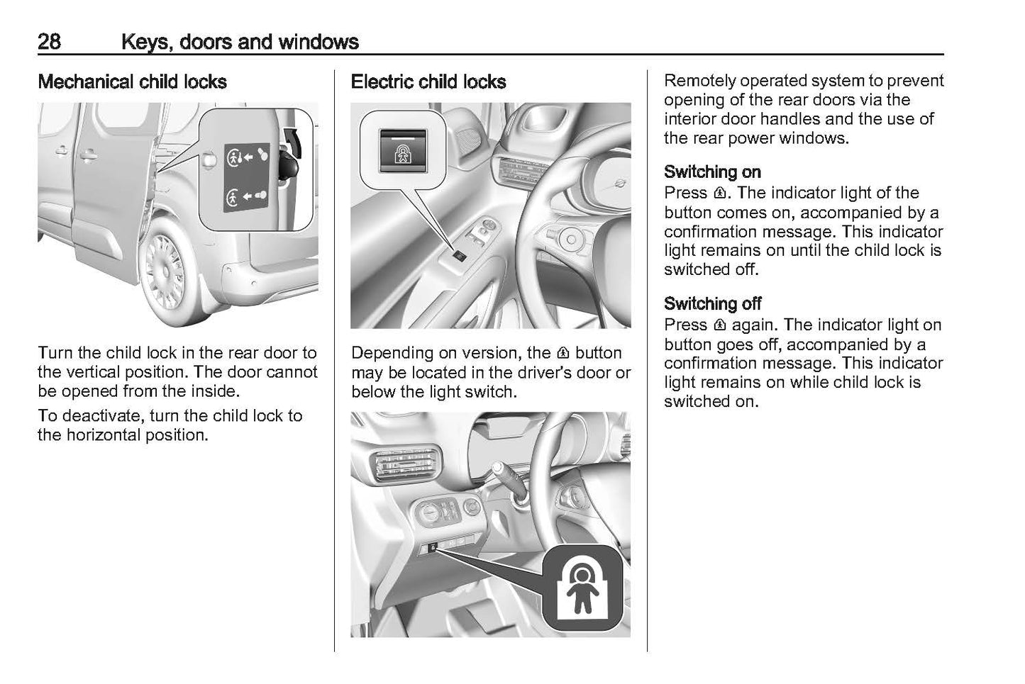 2019-2020 Vauxhall Combo Owner's Manual | English