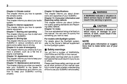 2019 Subaru Crosstrek Owner's Manual | English