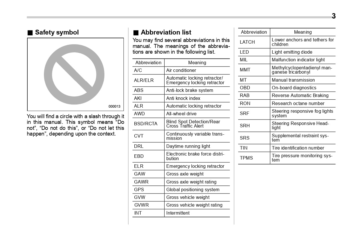 2019 Subaru Crosstrek Owner's Manual | English