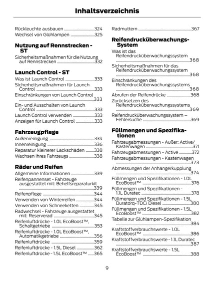 2021 Ford Fiesta/Fiesta Hybrid Owner's Manual | German