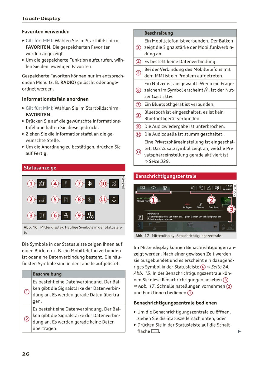 2020-2023 Audi A3 Limousine/A3 Sportback/A3 Sportback g-tron/S3 Limousine/S3 Sportback Owner's Manual | German