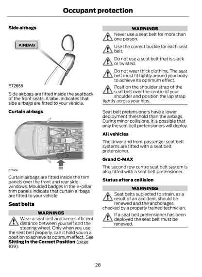 2011-2012 Ford C-Max / Grand C-Max Bedienungsanleitung | Englisch